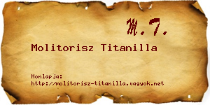 Molitorisz Titanilla névjegykártya